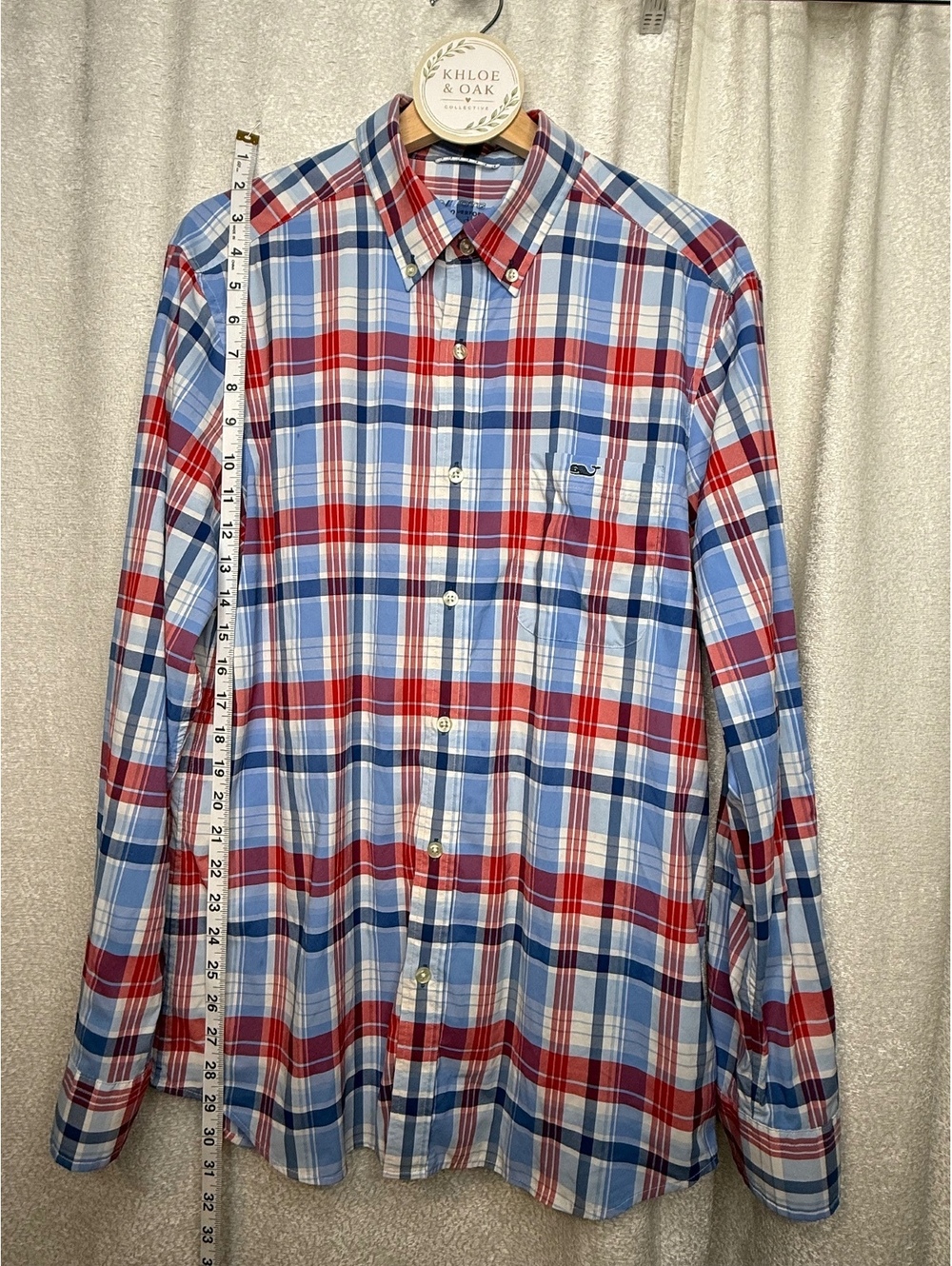Vineyard Vines Men's On-The-Go Performance Plaid Button-Down Shirt Medium
